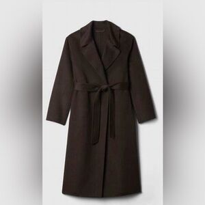 Joie Dark Brown Belted Women's Coat Small
